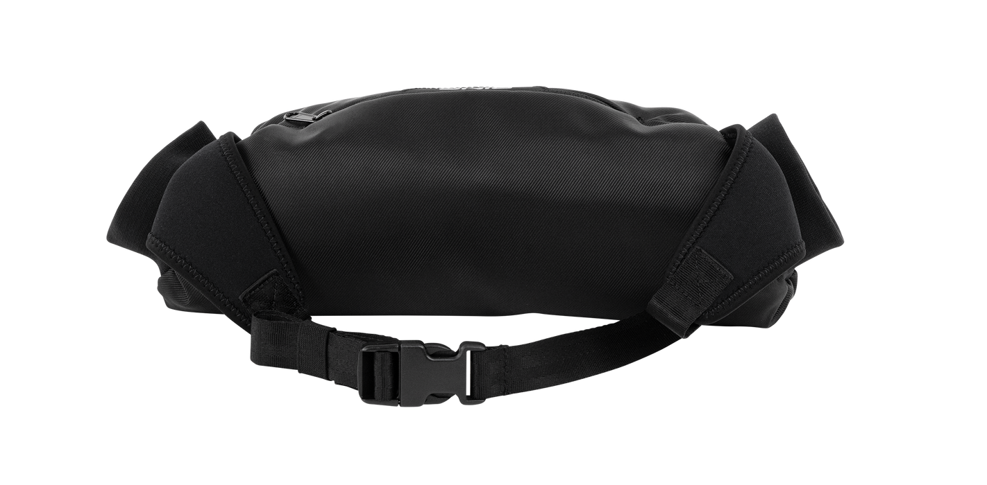 PING Winter Hand Warmer in black with an adjustable waist strap and buckle, shown from a rear-facing perspective.