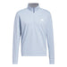adidas elevated 1/4 zip mens golf sweatshirt in wonder blue