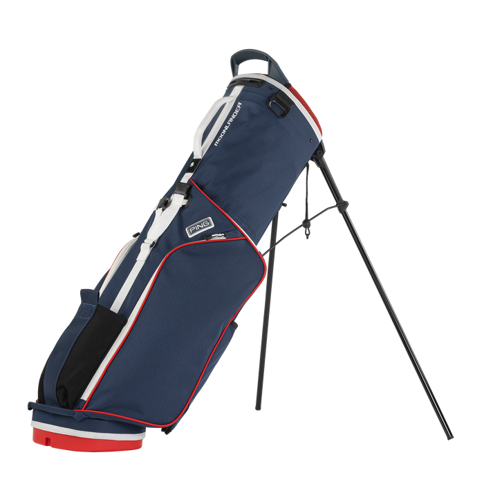 PING Moonlander Golf Stand Bag - navy red white full bag view