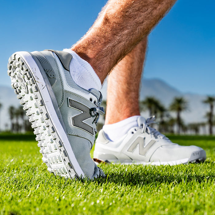 New Balance 574 Greens V2 Men's Spikeless Golf Shoes - Light Grey