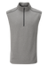 front of the Ping Ramsey Men's Ribbed Golf Vest in ash marl grey