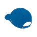 PING Fore Get Me Not golf hat in bright blue, side view showing silver branding and adjustable strap detail.