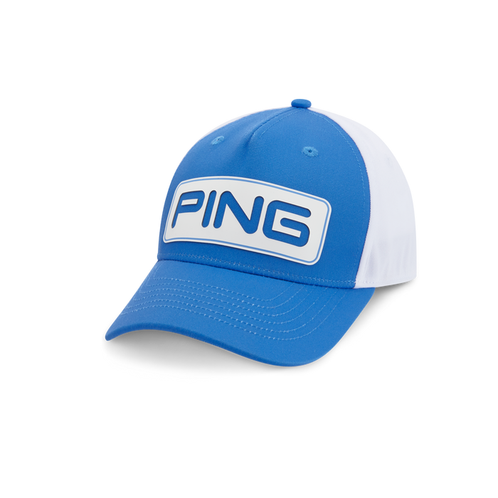 Ping Tour Classic Golf Hat, front view of of blue and white