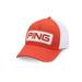 Ping Tour Classic Golf Hat, front view of orange and white