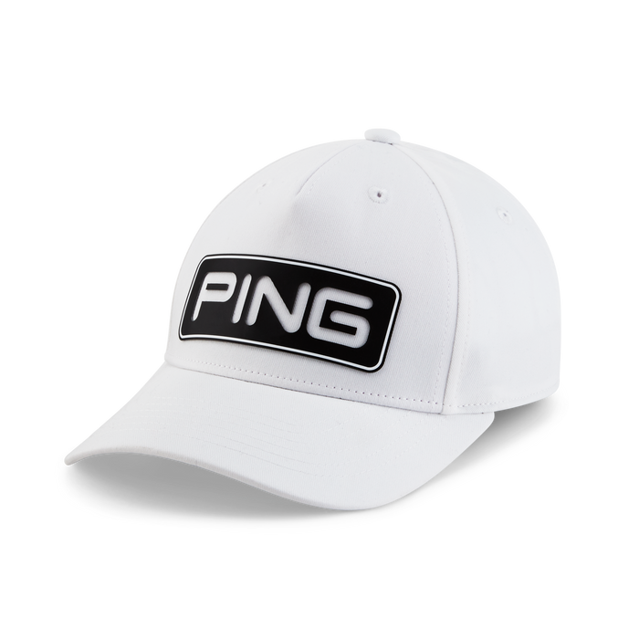 Ping Tour Classic Golf Hat, front view of white
