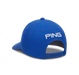 PING Unstructured Golf Hat showing the back of the blue hat. View of the adjustable strap