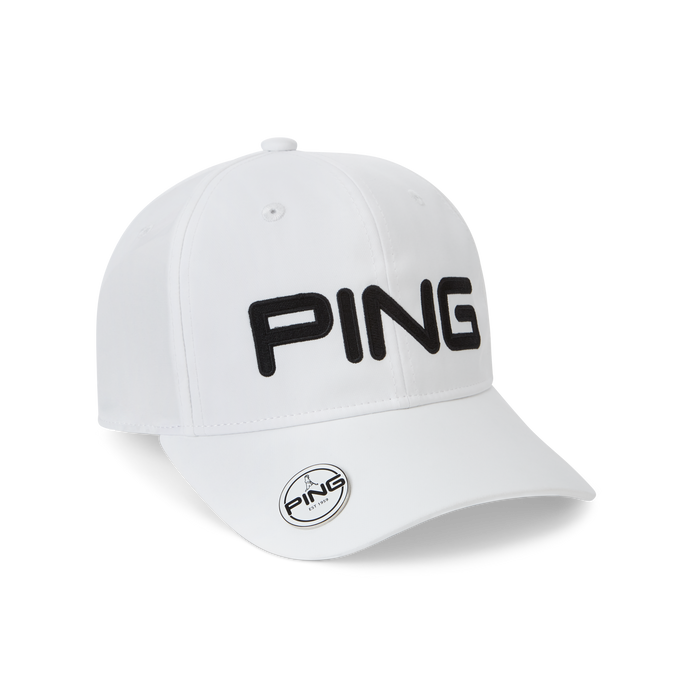 PING Ball Marker Men's Golf Hat in white back view