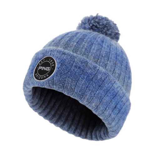PING Barraclough Bobble Golf Hat in blue multi