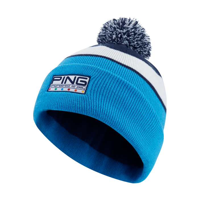 PING Colour Code Bobble Golf Hat in cyan multi