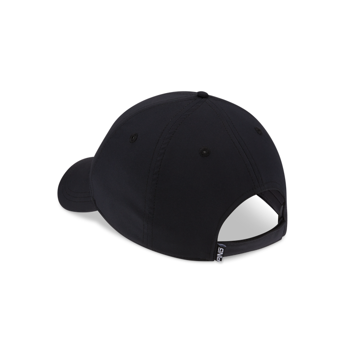 PING PP58 Grip Golf Hat in black showing adjustable strap