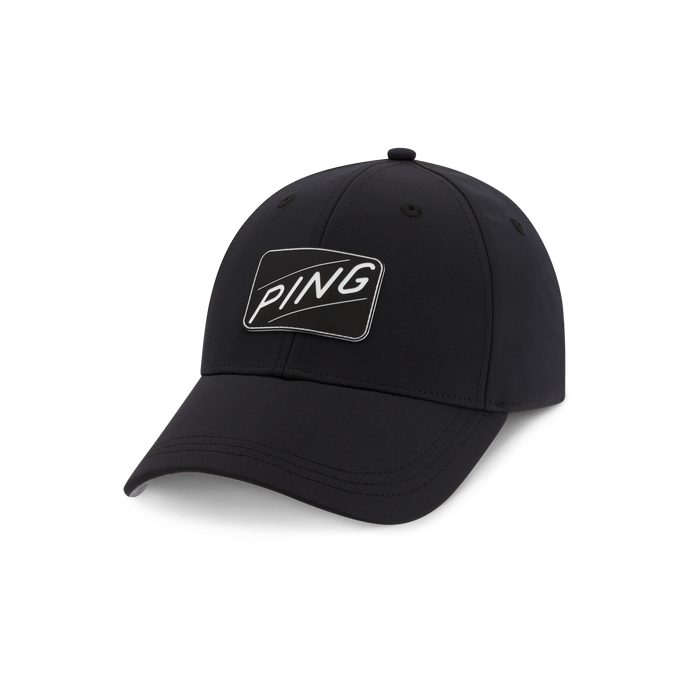 PING PP58 Grip Golf Hat in black showing front of hat