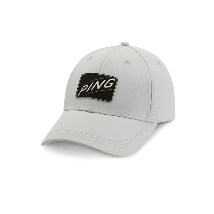 PING PP58 Grip Golf Hat in silver grey showing front of hat