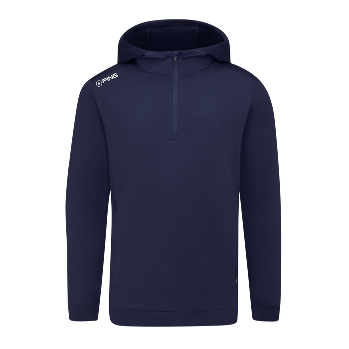 Ping Haldon Midlayer Golf Hoodie - Navy hoodie with a brand logo on a white background