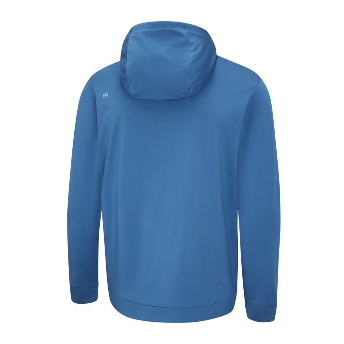Ping Haldon Midlayer Golf Hoodie - Back of the Blue hoodie on a white background