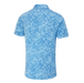 Ping Marek Camo Jacquard Golf Polo Shirt - Back view of a blue patterned shirt on a white background