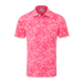 Ping Marek Camo Jacquard Golf Polo Shirt - Pink patterned polo shirt on a white background