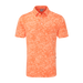 Ping Marek Camo Jacquard Golf Polo Shirt - Orange patterned polo shirt on a white background