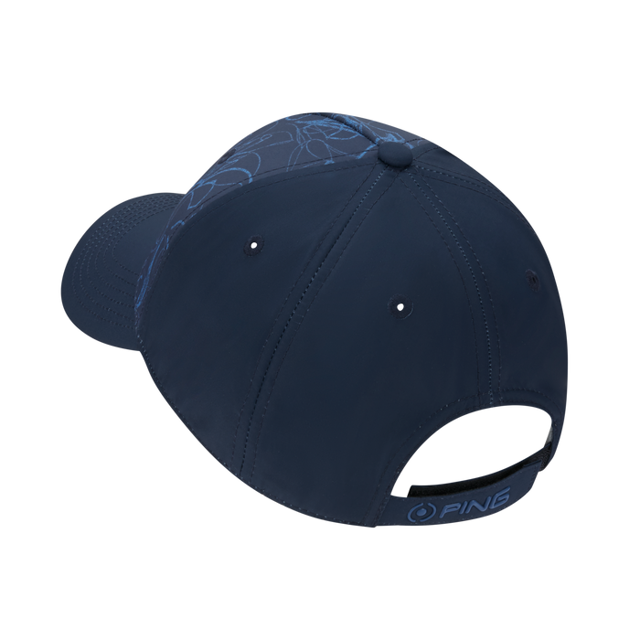 Ping Nicolo Printed Golf Hat - Navy blue cap with brand logo on a white background