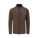 A men's brown lPING Norse Cocoon 2.0 Men's Golf Jacket with a stand-up collar, full-length front zipper, and a vertical zippered chest pocket, shown on a plain white background.