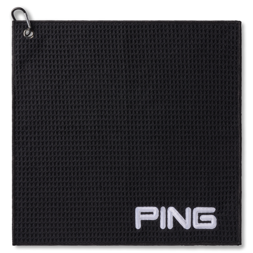 PING Clip Golf Towel in black