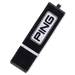 PING Tri-Fold Golf Towel in black with white logo