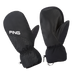 PING Winter Golf Mittens pair view showing branding ping on left hand
