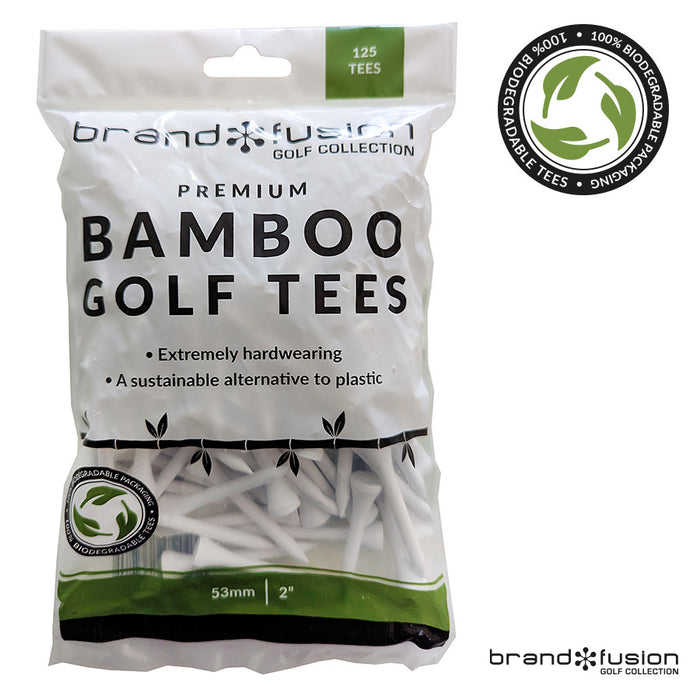 Brand Fusion Bamboo Golf Tees - Bulk Pack