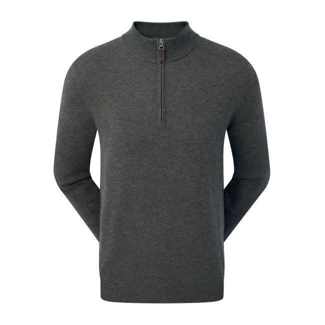 FootJoy Wool Blend Half-Zip Pullover - Heather Charcoal