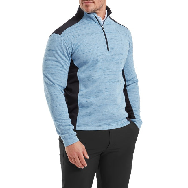 FootJoy Space Dye Thermal Chill Out Golf Pullover - Cobalt/Black