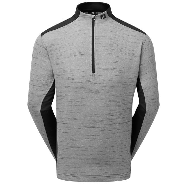 FootJoy Space Dye Thermal Chill Out Golf Pullover - Charcoal/Black