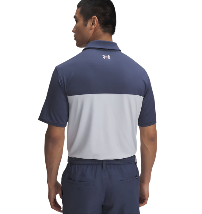 Under Armour T2G Colour Block Polo Golf Shirt - Downpour Grey/Halo Grey