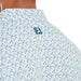 FootJoy Gamer Print Pique Golf Polo Shirt - White / Steel Blue / Navy / Seafoam