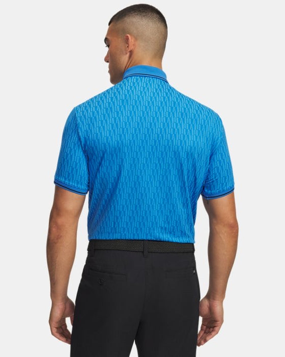 Under Armour Playoff Sport Jacquard Golf Polo Shirt - AtlantisBlue/Midnight Navy