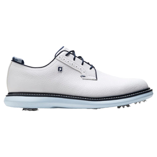 FootJoy Blucher Traditions White/Sky Blue/Camo Spiked Golf Shoes