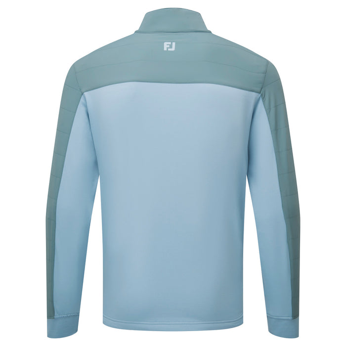 FootJoy ThermoSeries Hybrid Midlayer AW 2025/2026 in green & grey  – back view