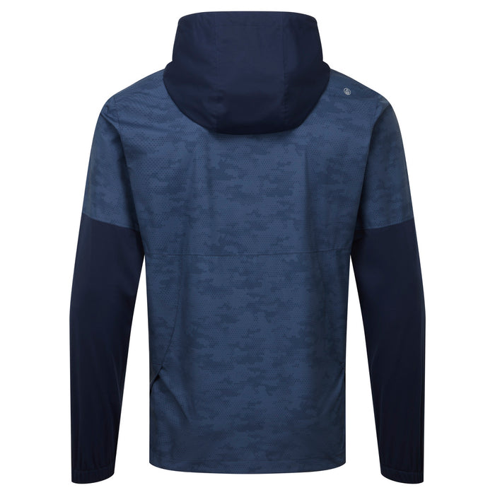 FootJoy HydroLite X Waterproof Golf Hoodie - navy camo - back view