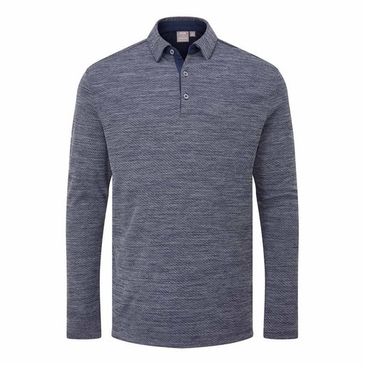Ping Creek Men's Long Sleeve Polo Shirt - Navy Melange