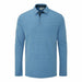 Ping Creek Men's Long Sleeve Polo Shirt - Tidal Blue Melange