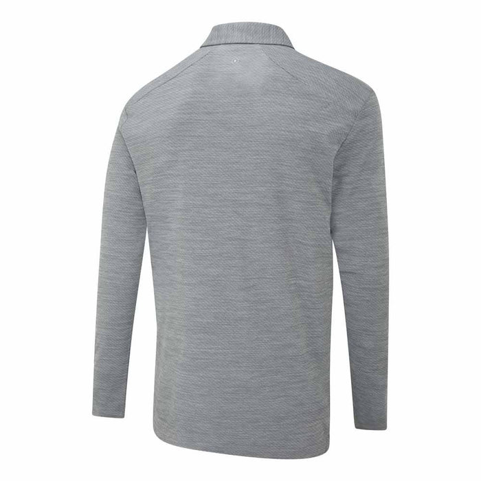Ping Creek Men's Long Sleeve Polo Shirt - Rock Melange