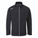 PING AquaDrive men's waterproof golf jacket in black, front view featuring a full-length zip and white logo branding.