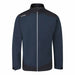 PING AquaDrive men's waterproof golf jacket in Oxford blue and black, front view with full-zip design.