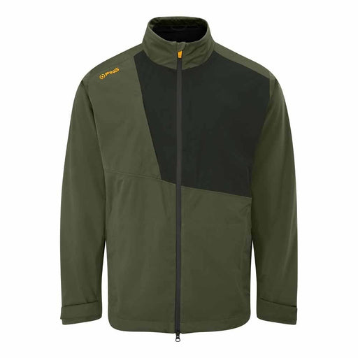 Ping Impervious Colour Block Men's Waterproof Jacket - Dark Olive/Black