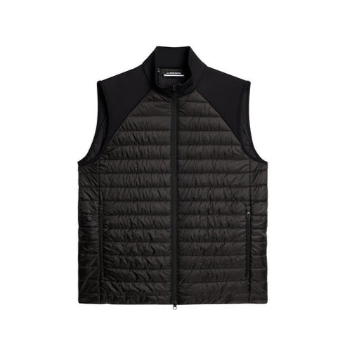 J.Lindeberg Hayden Quilt Hybrid Golf Vest - Black