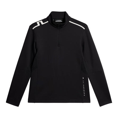 J.Lindeberg Vinnie Quarter Zip Golf Mid Layer - Black