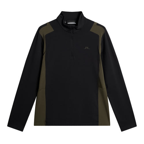 J.Lindeberg Lukas Quarter Zip Golf Mid Layer - Black