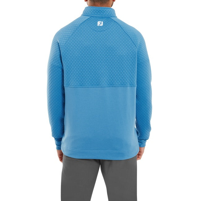 FootJoy Jacquard Thermal Chill Out Pullover - High Tide - back with trousers