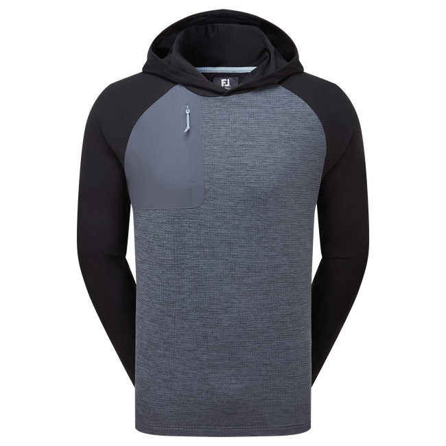 FootJoy ThermoSeries Pullover Golf Hoodie - charcoal/black - front