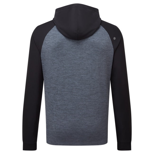 FootJoy ThermoSeries Pullover Golf Hoodie - Black/Charcoal - Back