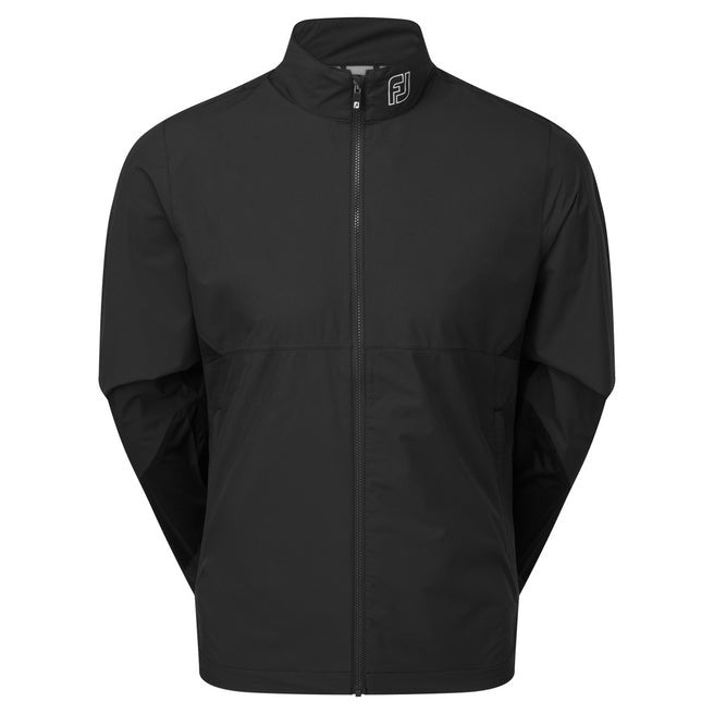 FootJoy HydroLite X Waterproof Golf Jacket - Full Zip - Black front view