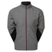 FootJoy HydroLite X Waterproof Golf Jacket - Full Zip - grey black red front view